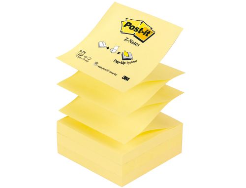Bloco de notas adesivas post-it amarelo. 76 x 76 mm , Post-it , 29380 , 3134375014304